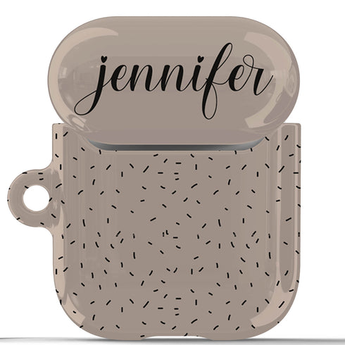 Small Spotted Dots Custom Name AirPods Case
